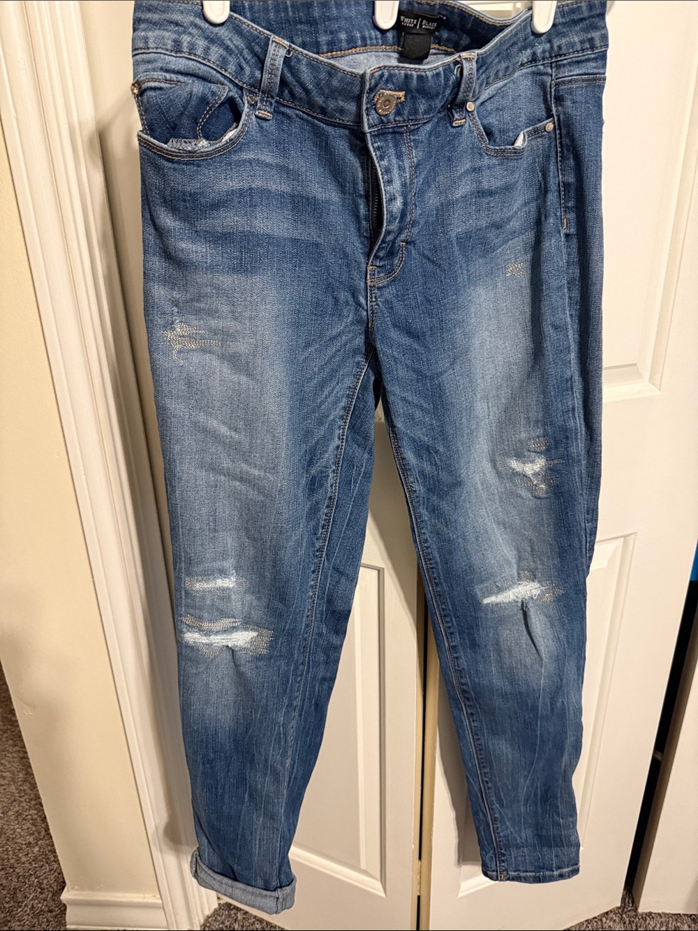 White House Black Market Skinny Jeans in Faded Blue